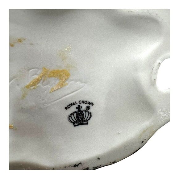 Royal Crown Ceramic Pelican Figurine On Wood Base 9" Desk Paperweight Large - Picture 3 of 7